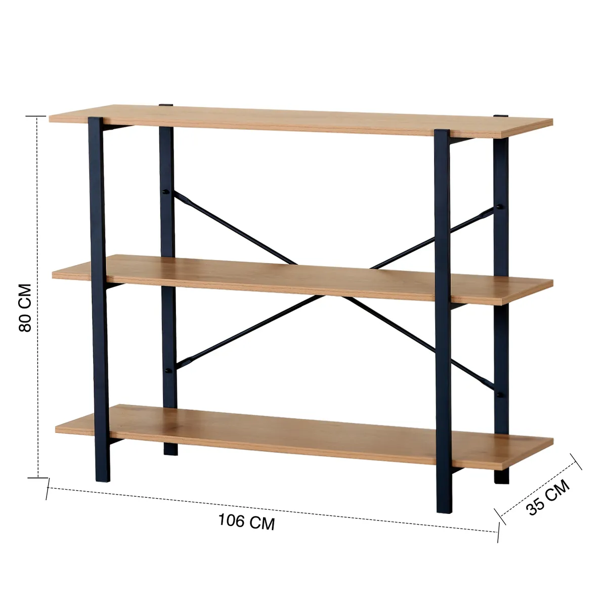 NOVAHUS - Arrimo Industrial 3 Niveles 80x106x35 cm