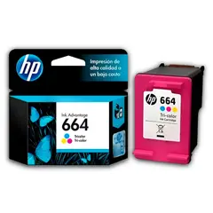 HP - Tinta 664 TriColor 2ML Cartridge Original F6V28AL
