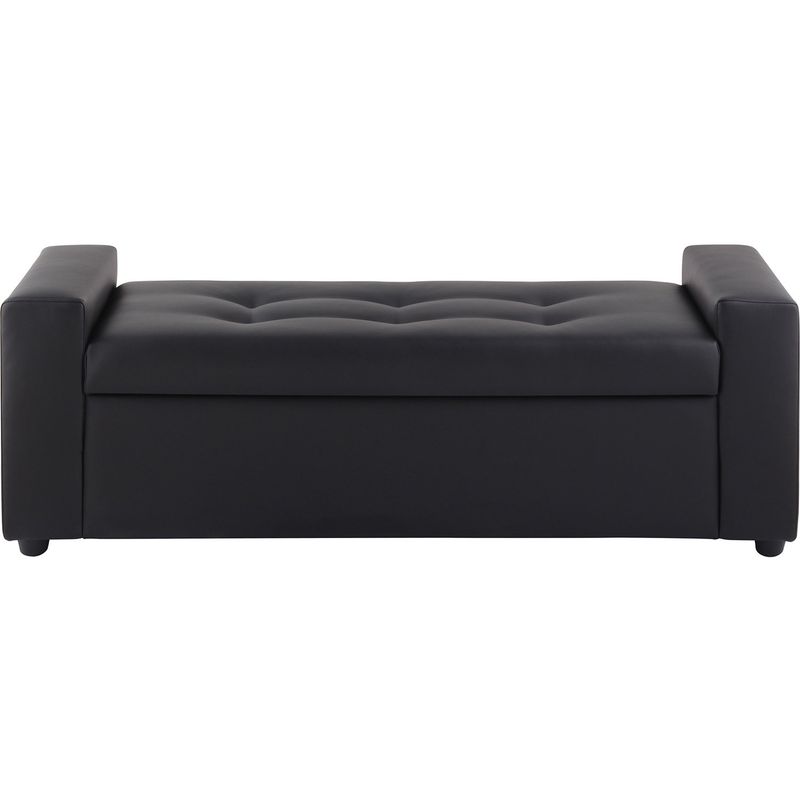 BODEVIR - Banqueta Baul Lawin 2C PU 30 Negro