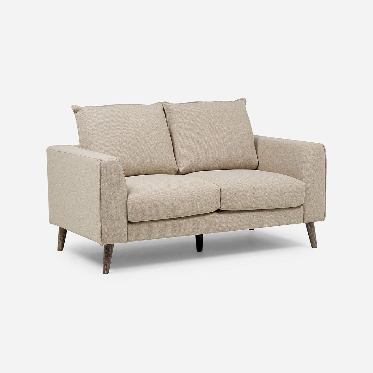 ROSEN - Sofá Biran 2 Cuerpos Tela Beige