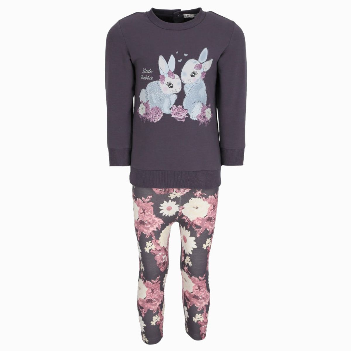 LIMONADA - Conjunto bebé con conejos gris Limonada