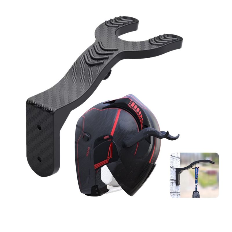 GENERICO - Colgador Para Cascos De Moto Bicicleta Soporte De Pared