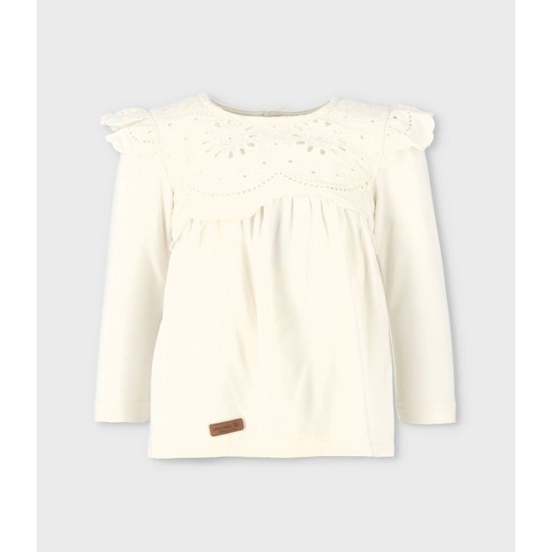 LIMONADA - Polera bebés con broderie blanco Limonada