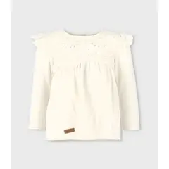 LIMONADA - Polera bebés con broderie blanco