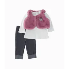 LIMONADA - Conjunto bebés con bolero burdeo