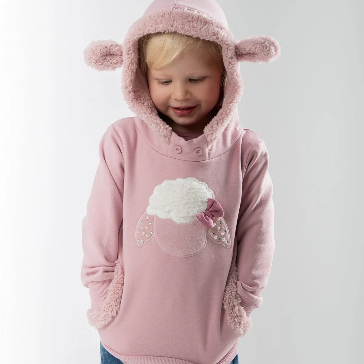 LIMONADA - Polerón bebés con oveja palo rosa Limonada