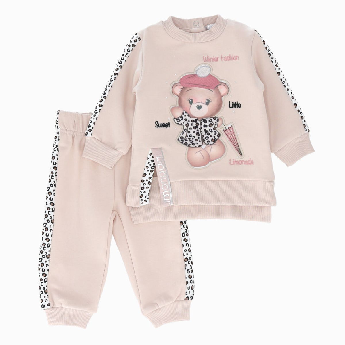 LIMONADA - Conjunto bebés con oso beige Limonada