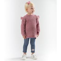 Conjunto bebés tejido burdeo