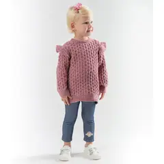 LIMONADA - Conjunto bebés tejido burdeo
