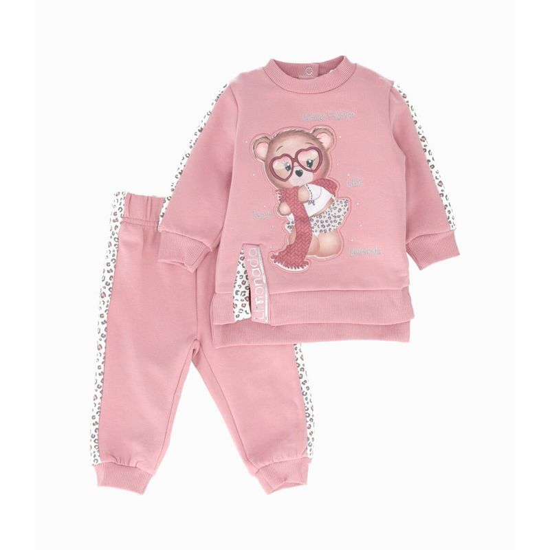 LIMONADA - Conjunto bebés con oso palo rosa Limonada