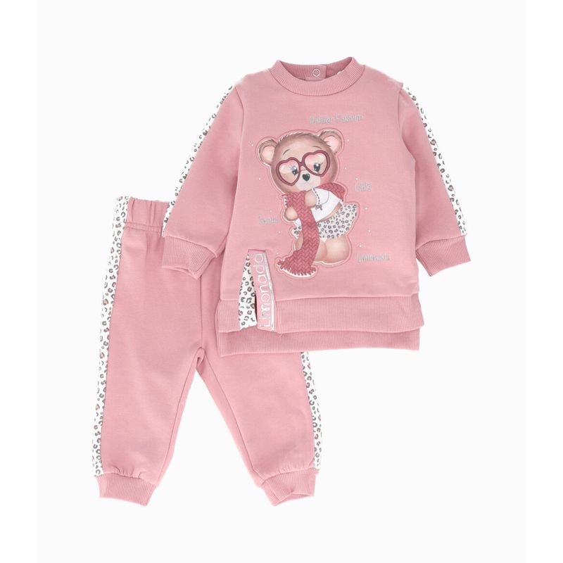 LIMONADA - Conjunto bebés con oso palo rosa Limonada