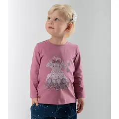 LIMONADA - Polera bebés con oveja burdeo
