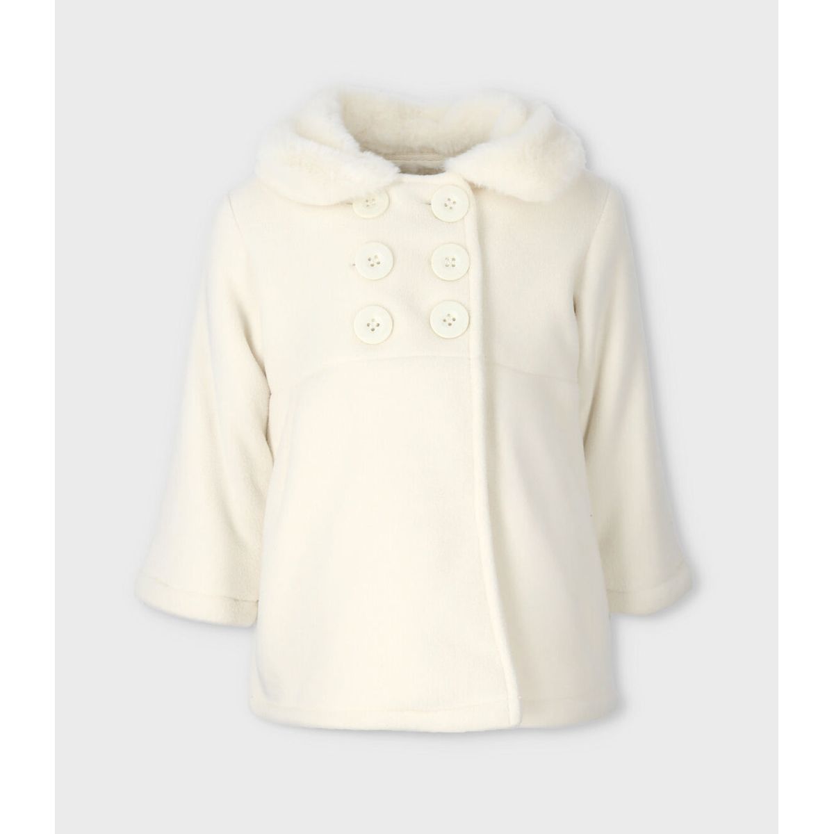 LIMONADA - Abrigo bebés micropolar blanco Limonada