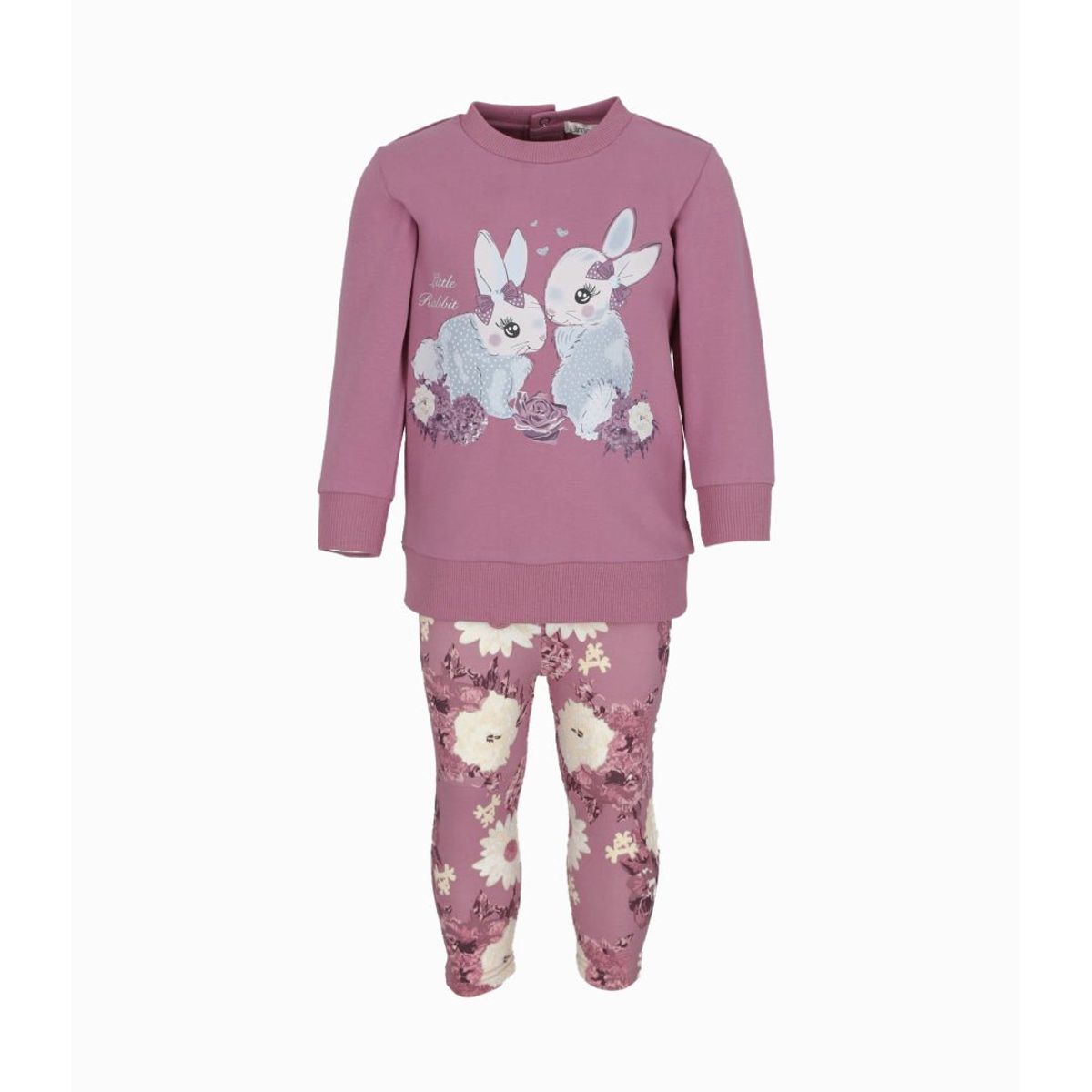 LIMONADA - Conjunto bebé con conejos palo rosa Limonada