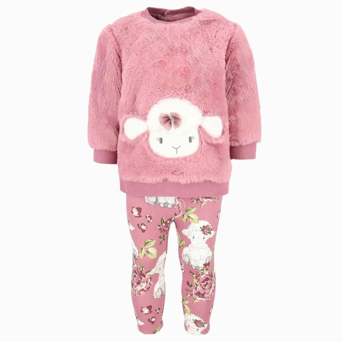 LIMONADA - Conjunto bebés con oveja burdeo Limonada