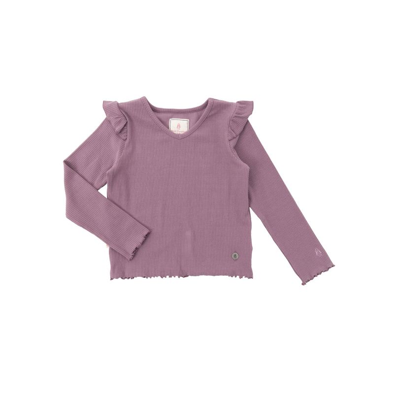 HUSH PUPPIES - Polera Manga Larga Lupe Niña Morado HUSH PUPPIES