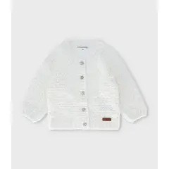 LIMONADA - Chaleco bebés tejido blanco