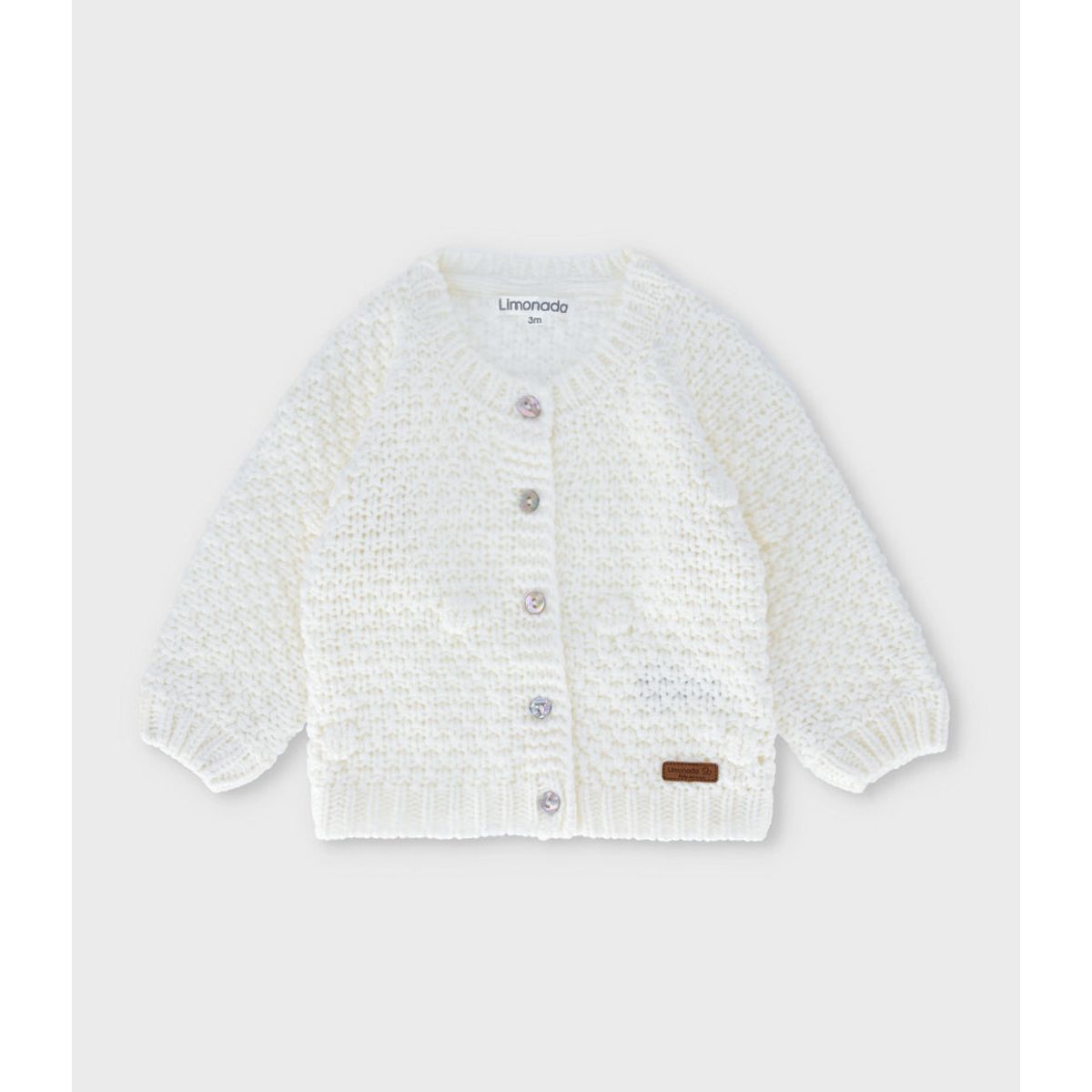 LIMONADA - Chaleco bebés tejido blanco Limonada
