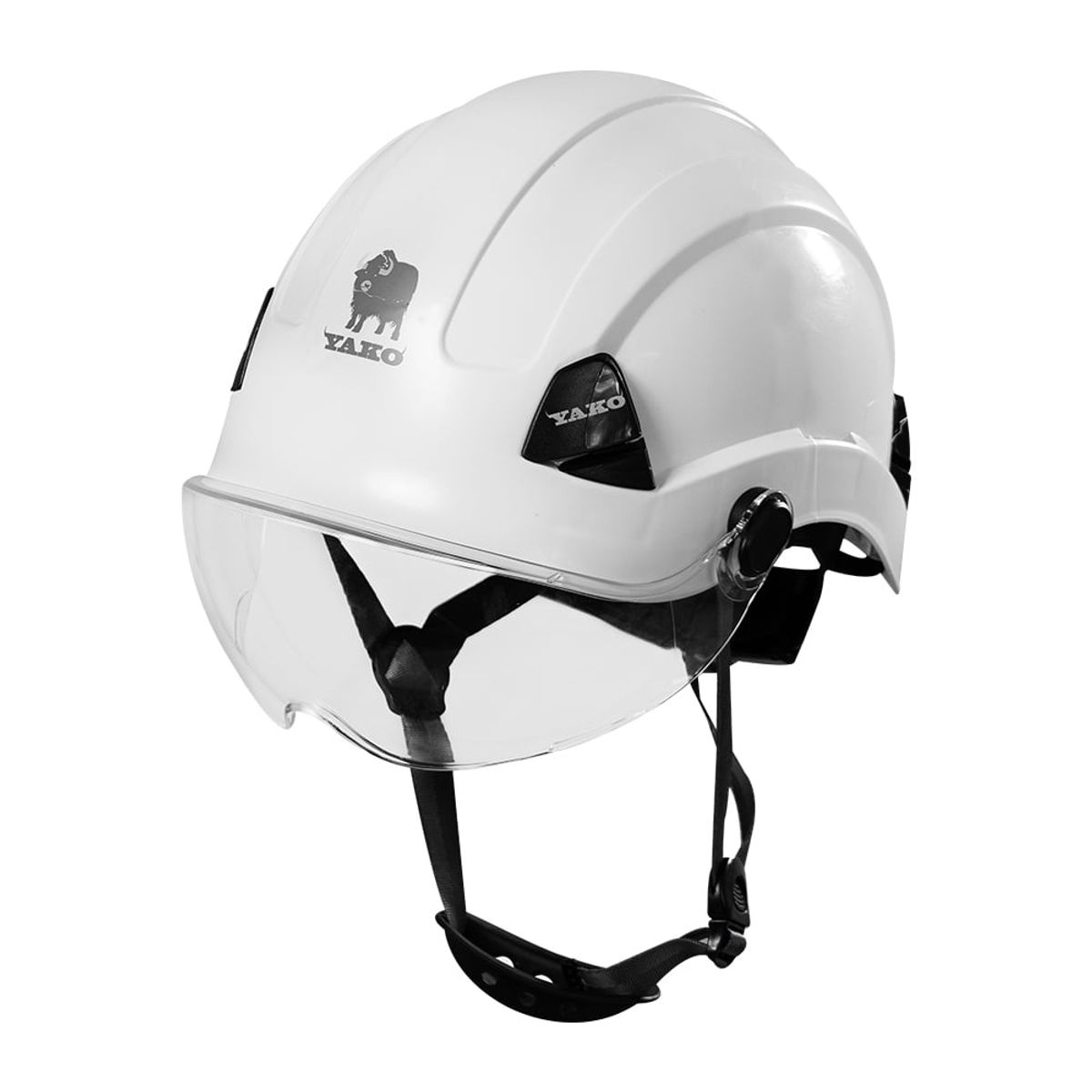 STEELPRO - Casco Yako Steelpro Blanco con visera ISP