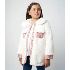 LIMONADA - Chaqueta niña sherpa blanco