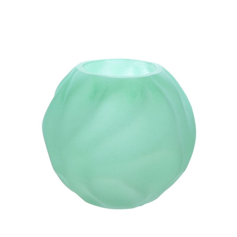 HOME ESSENTIALS - Pecera de vidrio verde menta 15 Cm