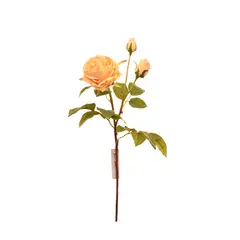 VADELL - Flor de rosa artificial color amarillo de 59 cm