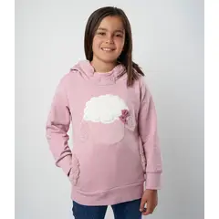 LIMONADA - Polerón niña con oveja palo rosa