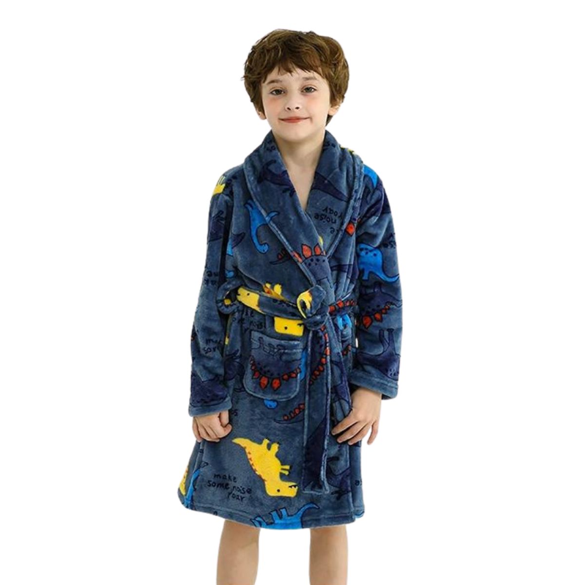 JUMP KIDS - Bata Albornoz De Polar Con Capucha para Niños 5 a 8 años