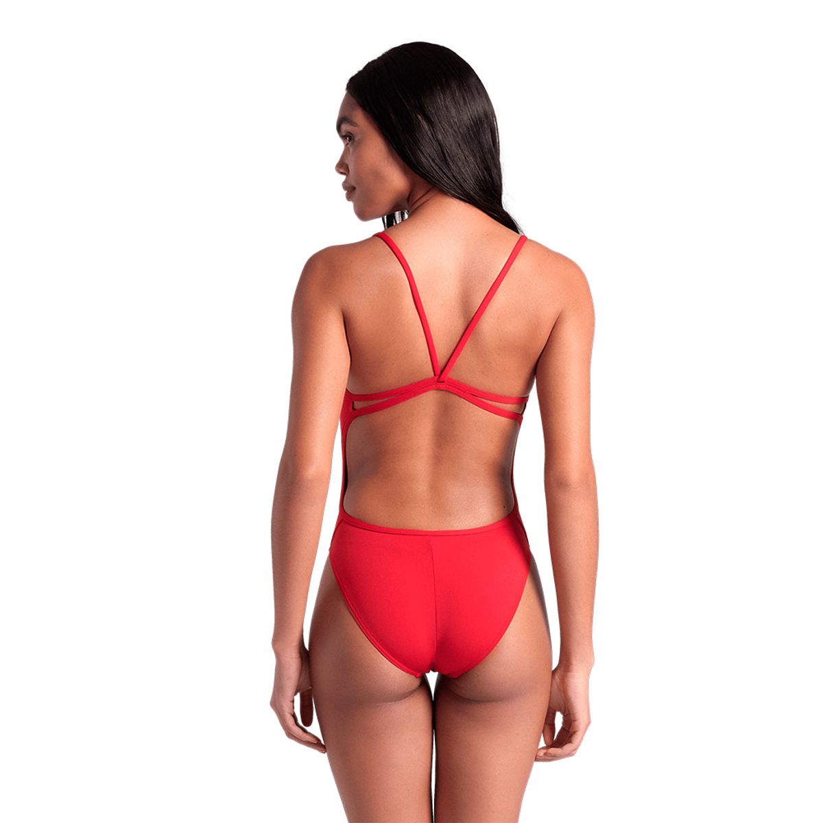 ARENA - Traje De Baño Mujer Lace Back Solid Red Arena