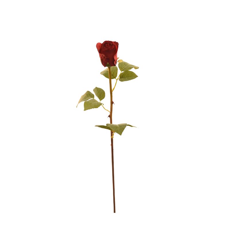 VADELL - Botón de flor de rosa artificial color rojo de 51 cm