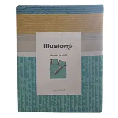 ILLUSIONS - Juego De Sábanas 180 Hilos Muge Estampa 2.5 Plazas
