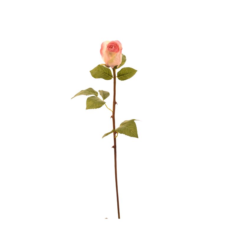 VADELL - Botón de flor de rosa artificial color rosado de 51 cm