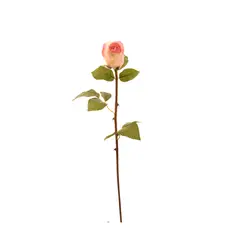 VADELL - Botón de flor de rosa artificial color rosado de 51 cm
