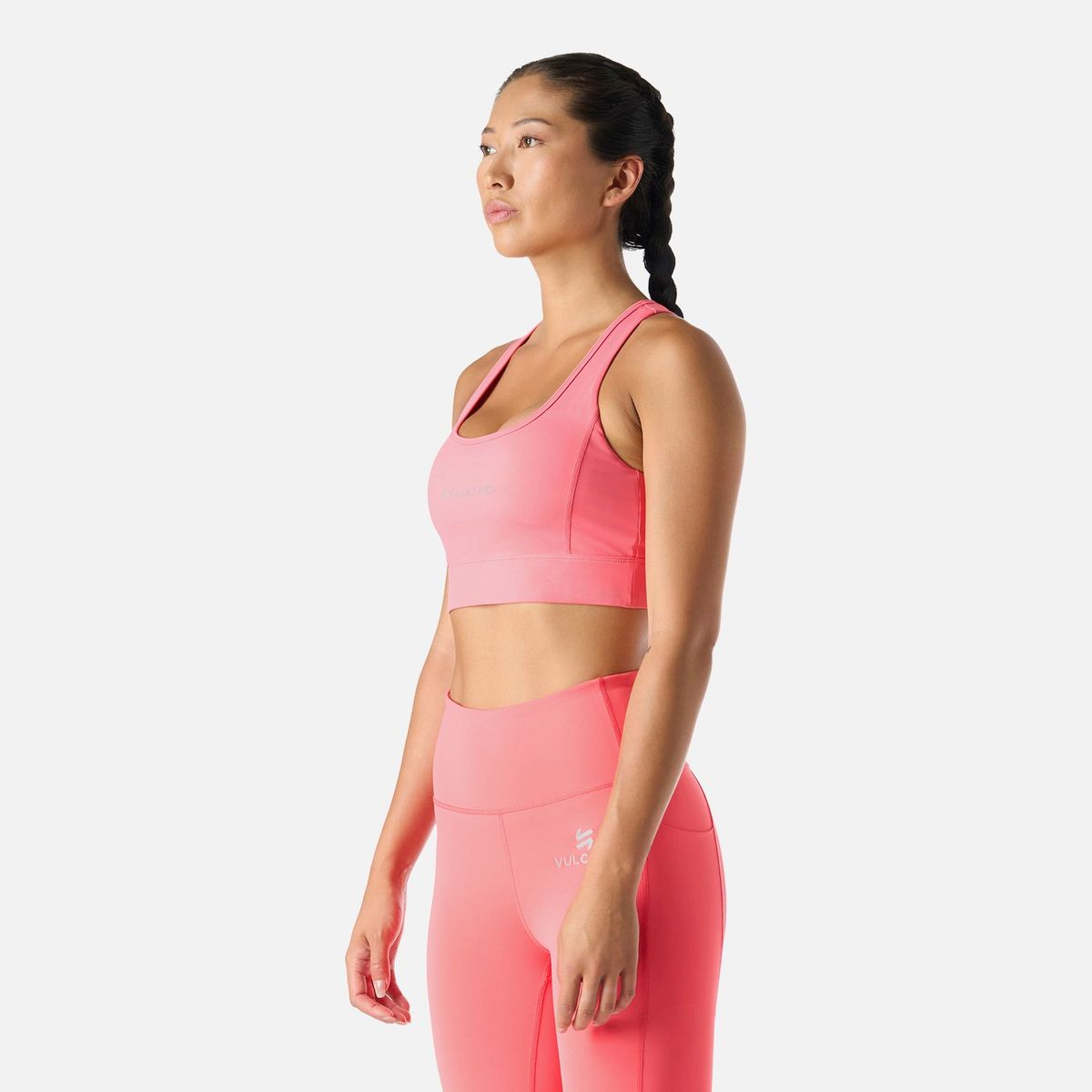 VULCANO - Peto Mujer Built To Move Medium Support Bra Coral Vulcano