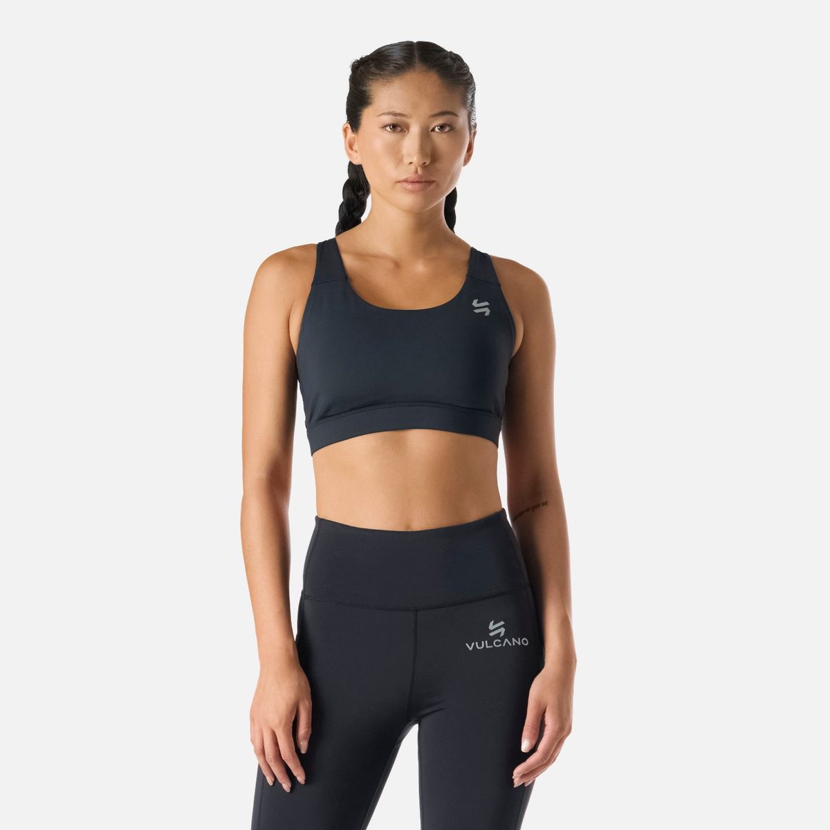 VULCANO - Peto Mujer Built To Move High Support Bra Negro Vulcano