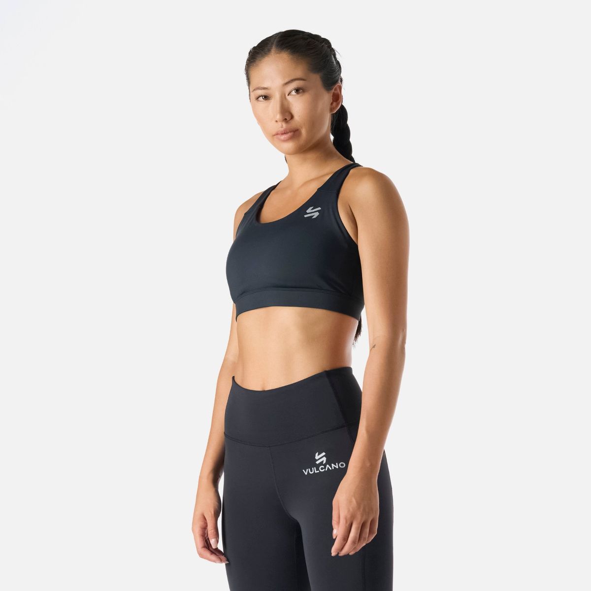 VULCANO - Peto Mujer Built To Move High Support Bra Negro Vulcano