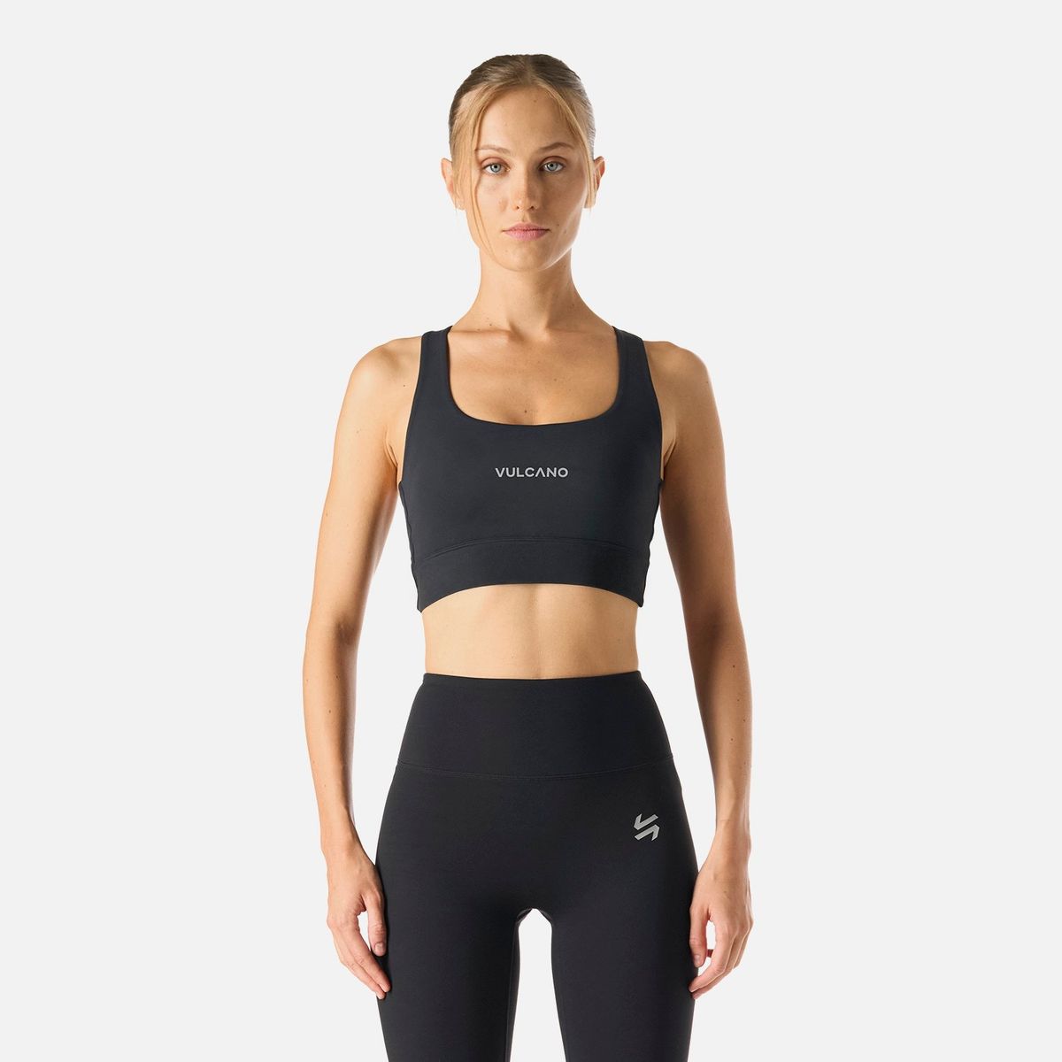 VULCANO - Peto Mujer Built To Move Light Support Bra Negro Vulcano