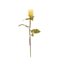VADELL - Botón de flor de rosa artificial color crema de 51 cm