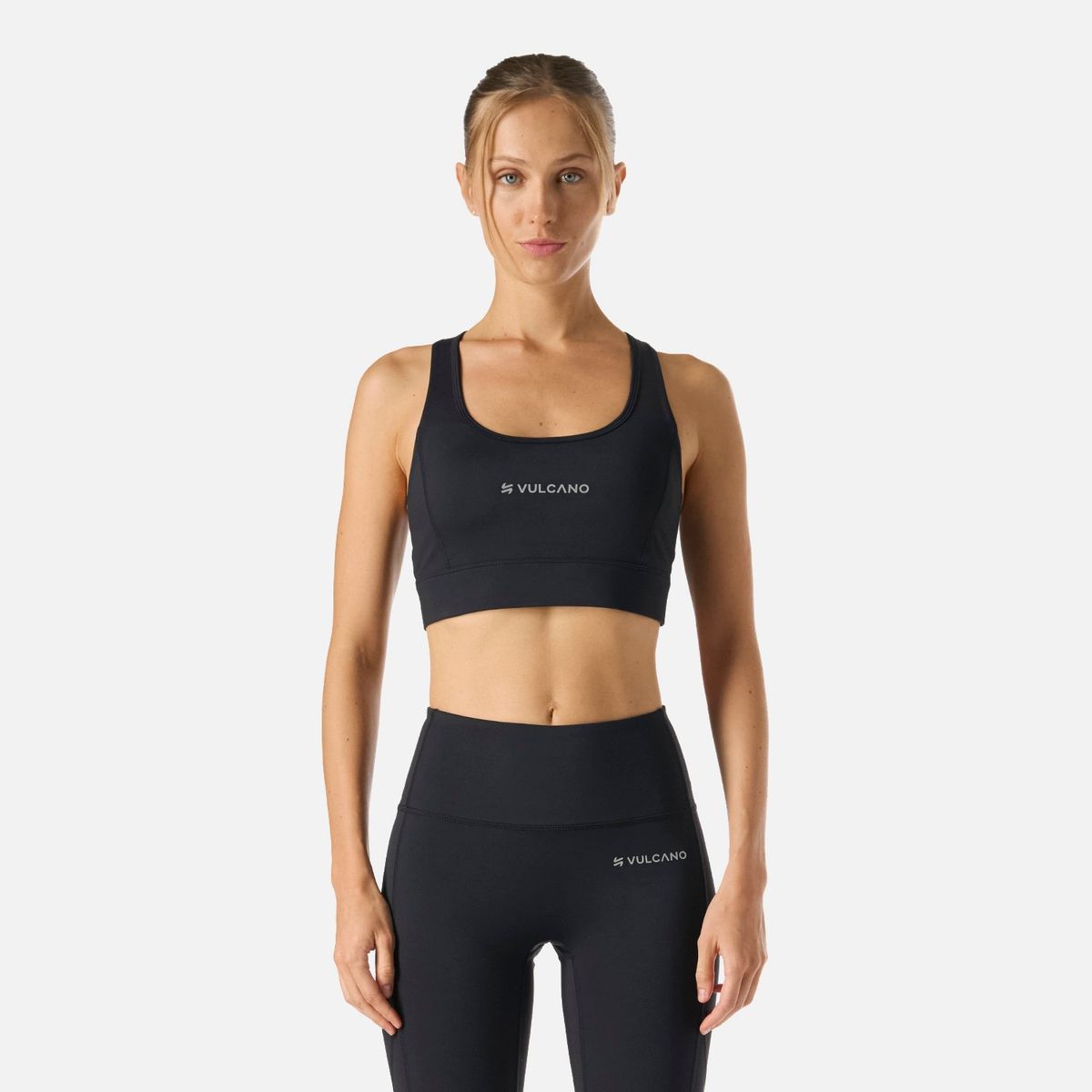 VULCANO - Peto Mujer Built To Move Medium Support Bra Negro Vulcano