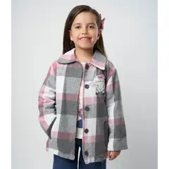 LIMONADA - Chaqueta niña cuadrillé gris