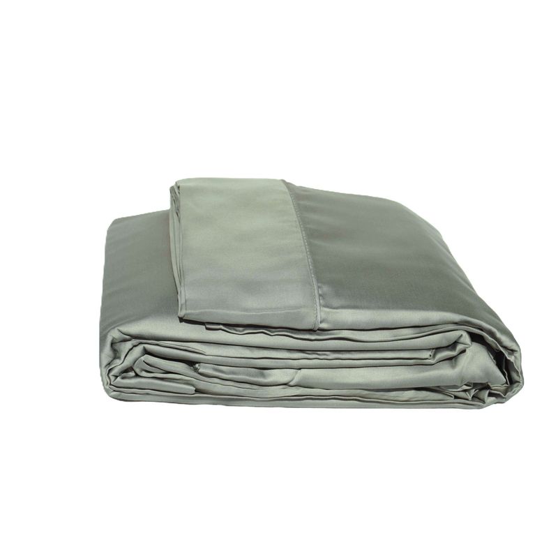 GENERICO - Sabanas 100% Lyocell Bambu 300 hilos SGREEN Verde 1.5 Plz