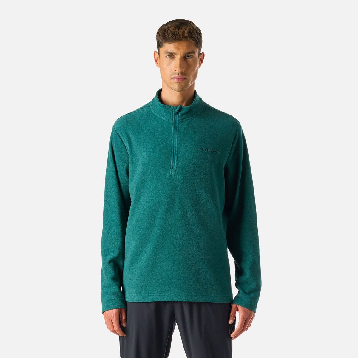 VULCANO - Polerón Hombre Cool Down 1/4 Zip Fleece Petroleo Vulcano