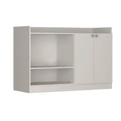 BE DESIGN - MUEBLE DE COCINA CON 2 PUERTAS Y 2 ESPECIOS BLANCO