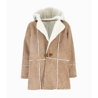 Abrigo niña gamulán beige