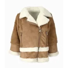 LIMONADA - Chaqueta niña aviadora chocolate