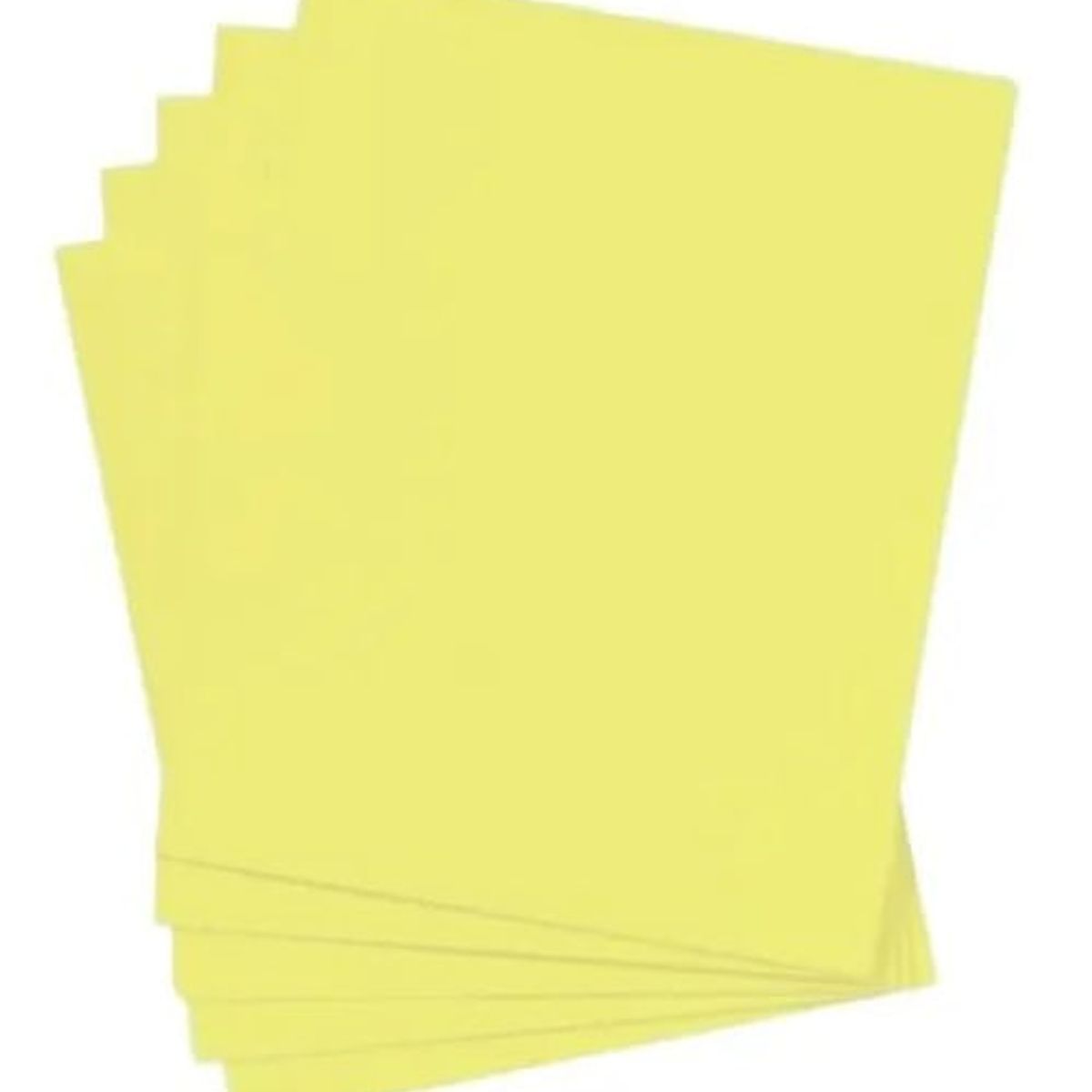 GENERICO - Papel Amarillo Limón A4 80gr Lisa De 100 Hojas Manualidades