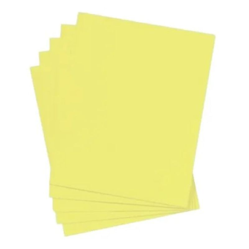 GENERICO - Papel Amarillo Limón A4 80gr Lisa De 100 Hojas Manualidades