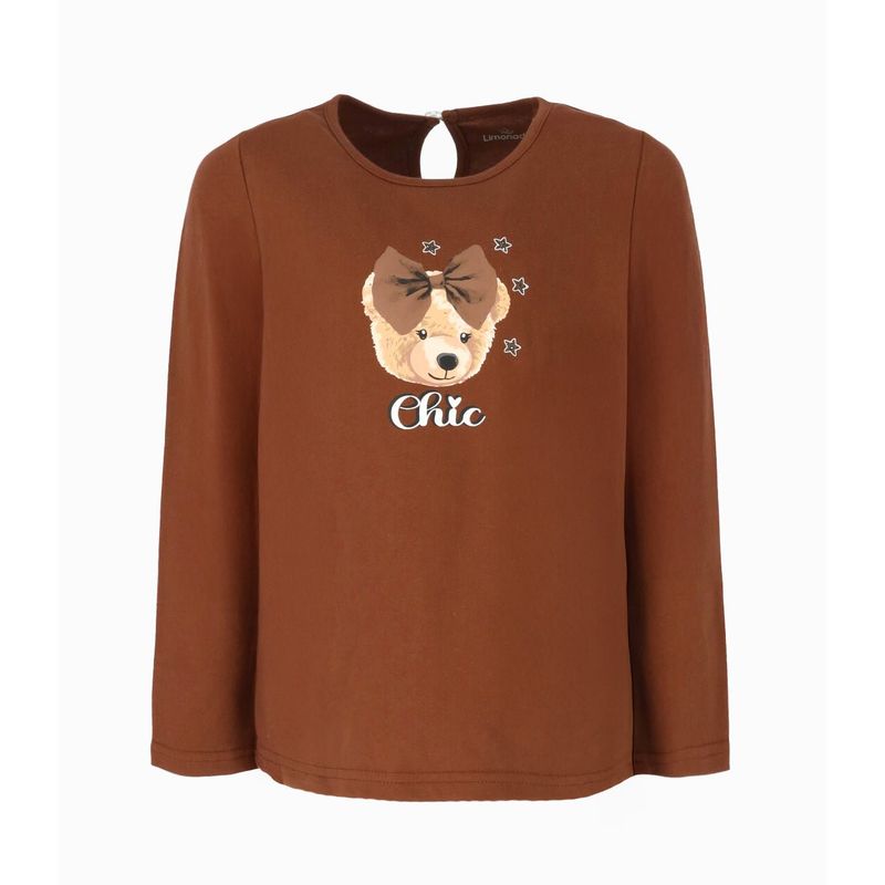 LIMONADA - Polera niña con osito café Limonada