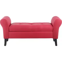 BODEVIR - Banqueta Baul Lua 2C PU 20 Rojo