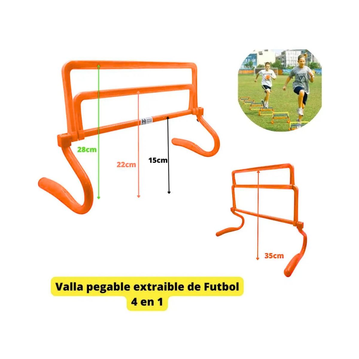 GENERICO - 5 Vallas De Obstáculo 4 En 1, Multi Altura Deportes Salto